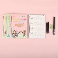 Cahier d'exercices réutilisable en papier fantaisie avec logo personnalisé et stylo à encre effaçable, cahier de pratique magique pour l'écriture - Espagne