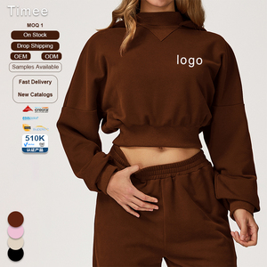 Sweat à capuche à la mode <span class=keywords><strong>haut</strong></span> ample et décontracté pour l'automne et l'hiver <span class=keywords><strong>haut</strong></span> <span class=keywords><strong>de</strong></span> course en plein air et <span class=keywords><strong>de</strong></span> fitness pour femmes - Product Image 1