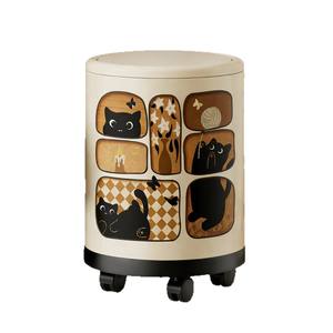 Poubelle en plastique style vintage pour usage domestique, nouvelle collection 2025, luxe léger, haut de gamme, grande capacité, avec couvercle, design élégant, pour chambre et papier toilette - Product Image 5