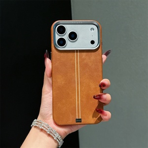 เคสโทรศัพท์หนัง PU คุณภาพสูงแบบแม่เหล็กสำหรับ iPhone 17 13 14 15 16 Pro Max พร้อมปุ่มสัมผัสกล้อง ป้องกันฝาหลัง - Product Image 1