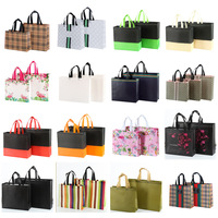 Sac non tissé personnalisé avec logo, moulage intégré par pressage à chaud, sac de courses réutilisable avec fermeture à bouton, porté épaule, idéal pour les cadeaux