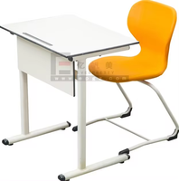 Bureau d'écriture et chaise pour étudiants à siège unique en matériau HPL à panneau compact Bureaux et chaises de classe pour enfants