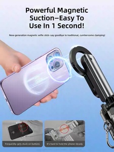 Nouveau Trépied Magnétique pour <span class=keywords><strong>Selfie</strong></span> 2026, Support Téléphone Portable Anti-Tremblement Mini Portable avec Télécommande <span class=keywords><strong>Bluetooth</strong></span> pour Voyage - Product Image 2