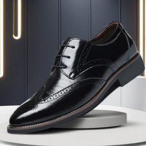 Chaussures Oxford en cuir PU <span class=keywords><strong>pour</strong></span> hommes, à bout pointu, à lacets, multicolores, chaussures habillées formelles <span class=keywords><strong>pour</strong></span> affaires - Product Image 3
