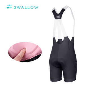 SWALLOW-<span class=keywords><strong>Cuissard</strong></span> de cyclisme rembourré noir pour <span class=keywords><strong>femme</strong></span>, vêtement de sport à haute élasticité évacuant la sueur pour adultes, nom d'équipe OEM personnalisable - Product Image 4