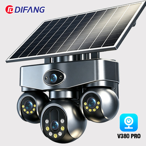 20MP 4 Lens 4 Screen Solar WiFi/4G <b>Camera</b> 16000mAh Battery AOV 24/7 Continuous Record <b>Outdoor</b> Home Security PTZ <b>Camera</b> V380 Pro - Product Image 1