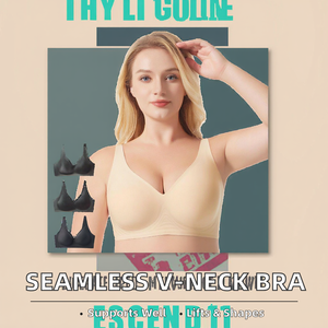 Soutien-gorge pour femmes ODM, sans armatures, <span class=keywords><strong>push</strong></span>-<span class=keywords><strong>up</strong></span>, bonnet complet, bretelles réglables, dos en U, maintien solide, quotidien - Product Image 2