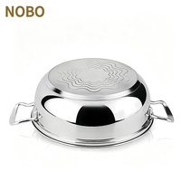 Ensemble de casseroles et de plaques de cuisson en acier inoxydable pour cuisinière à induction infrarouge à gaz