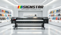Impresora de gran formato multifunción Signstar C8 de 3.2m con 8 cabezales Konica 1024i de 30pl.