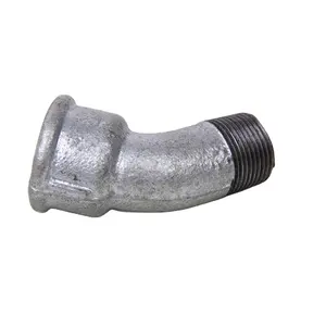 JINMAI Pro Manufacture Hot Galvanized Bend 45 degree M&F Threaded Malleable Iron Pipe Fittings