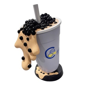 <span class=keywords><strong>Buuble</strong></span> tasse à thé résine Statue Sculpture fibre de verre lait tasse à thé modèle pour Dessert boutique décor - Product Image 1