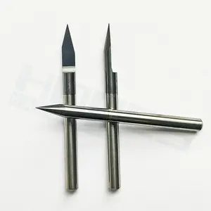 Kaplama Tungsten karbür 3.175mm düz alt V keskin bıçak oyma gravür araçları ile 20 25 30 40 45 60 90 derece