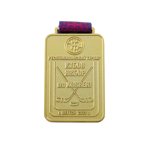 Médaille de sport en or personnalisée, médaille de <span class=keywords><strong>golf</strong></span> carrée - Product Image 3