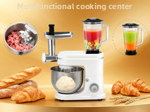 6L 3-in-1 đa chức năng Home & Thương mại đứng <span class=keywords><strong>Mixer</strong></span> Bột Bánh Mì Máy xay sinh tố với thịt Mài Nước trái cây <span class=keywords><strong>l</strong></span>àm bao gồm trộn bát - Product Image 4