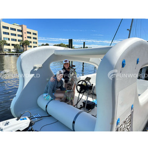 Barco de casa de nuevo diseño, barco eléctrico inflable, uso para 3-10 personas, espacio cómodo blanco y gris para sus amigos y familiares - Product Image 5
