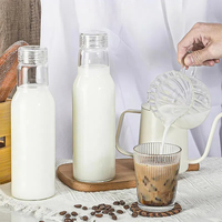 Nouveaux produits Borosilicate 500ml 750ml 1000ml Bouteilles d'eau en verre pour jus de vin-Bouteille à boire en verre durable