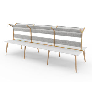 Poste de travail en forme de <span class=keywords><strong>Y</strong></span> pour le personnel, meubles de bureau, Table, bureau moderne, cloison de poste de travail - Product Image 6