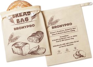 ถุงขนมปังขี้ผึ้งสำหรับ sourdough ถุงขนมปังแบบใช้ซ้ำได้2แพ็คสำหรับขนมปังโฮมเมดถุงผ้าฝ้ายขี้ผึ้งเพื่อให้ก้อนสด - Product Image 2