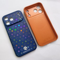 Coque de téléphone laser Football pour iPhone 18 17 16 15 14 Pro Max, motif acrylique irisé anti-rayures pour les passionnés de football