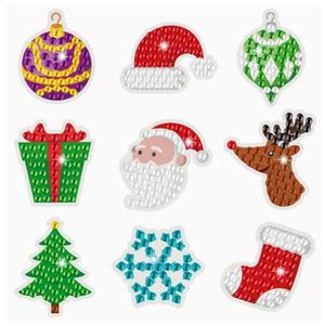 Autocollant de peinture diamant 5D DIY de Noël le plus vendu, motif dessin animé, loisir créatif amusant et facile pour les enfants - Product Image 1