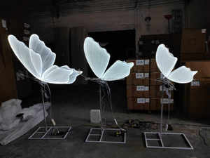 وصول جديد ديكور الزفاف أدى ضوء فراشة RGB الملونة تتحرك الفراشات أضواء فراشة التلقائي مع المحرك - Product Image 6