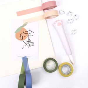 HengXin Transparent Stationery Tape Morandi Colors School Supplies Marking Tape Index Tabs <b>Creative</b> - Product Image 4