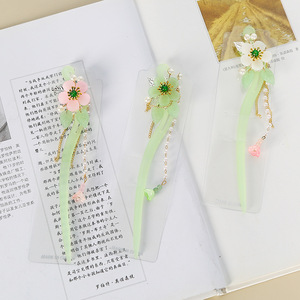 Épingle à cheveux florale à pompon pour femme, accessoire quotidien pour chignon, cheongsam et Hanfu, coiffe décorée de strass - Product Image 4