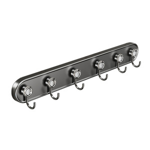 Kitchen Hook Rack Wall Mounted Heavy Duty Suction Cup Rectangle Minimalist For Spoons Spatulas Hooks - Product Image 3