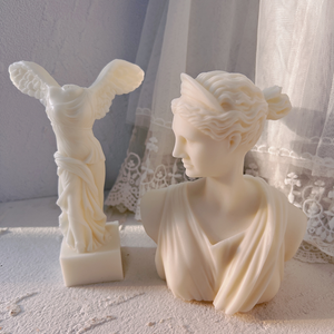 Moldes de Silicona para Estatuas de Busto de Diosa <span class=keywords><strong>Griega</strong></span>, Escultura de Artemisa Diana, Molde de Cera de Dios Romano Apolo, Molde de Vela de Ángel Alado de la Victoria - Product Image 3