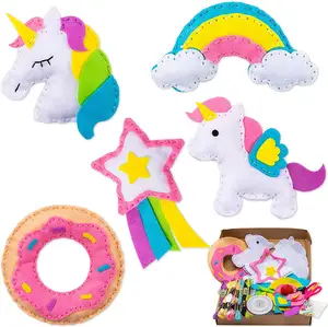 Casa aula mi primera rosquilla Arco Iris nube estrella de Artes y Oficios de hilo de coser de fieltro unicornio Kit - Product Image 1