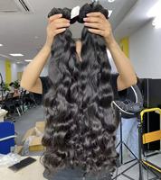 Extensions de cheveux à double trame, provenant d'un seul donneur, cheveux bouclés vietnamiens, birmans, indiens, cambodgiens, tissages de cheveux, extensions