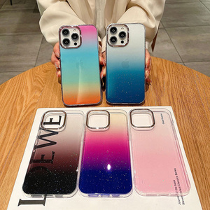 Funda de teléfono a prueba de golpes con purpurina, funda de teléfono a la moda con brillo suave para <span class=keywords><strong>iPhone</strong></span> 15 <span class=keywords><strong>14</strong></span> <span class=keywords><strong>13</strong></span> 12 11X8 7 Pro Max - Product Image 1