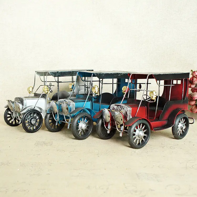 Metal iron vintage home classic nostalgia model retro antique old car model