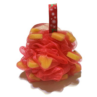 Éponge de bain professionnelle de noël, 6 pièces, 50g, mousse nettoyante pour la douche, pour la salle de bain, pour femmes