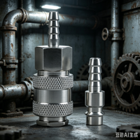 Raccord pneumatique de type européen, connecteur rapide standard européen, coupleur à barbillon pour tuyau de 6 mm / 8 mm / 10 mm / 12 mm, adaptateur pour compresseur d'air