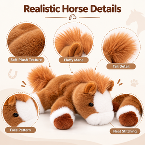 Peluche Cavallo Personalizzato Realistico, Giocattolo di Peluche a Forma di Pony, OEM ODM Ingrosso per Negozi di Articoli Equestri, Fattorie, Collezioni e Vendita al Dettaglio - Product Image 3