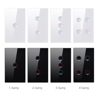 2025 nouveau Design Tuya US Standard Concave Groove verre bouton Android Smart écran tactile commutateurs pour hôtel et usage domestique