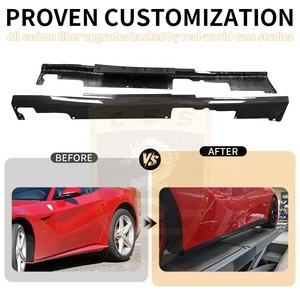 Jupes latérales en fibre <span class=keywords><strong>de</strong></span> carbone sèche pour Ferrari F12 Berlinetta 2012-2017, ajustement OEM - Product Image 2