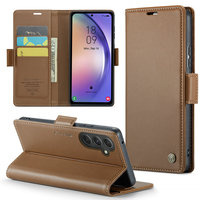Étui en cuir à rabat magnétique CaseMe avec recharge sans fil, protection RFID pour A54 - Design professionnel, antichoc
