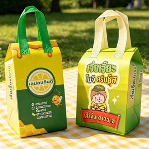 Personalized Nonwoven Needle Punched Insulated Thermal Bag Soft Portable Disposable Pizza Delivery Lunch Box <b>Cooler</b> Shipping - Product Image 3