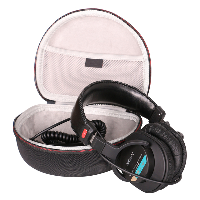 Wholesale EVA Travel Carrying Professional Large Diaphragm Headphone Case Black Headphones Storage Bag for Sony MDR7506