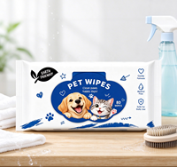 Produits de nettoyage pour animaux de compagnie, lingettes pour animaux de compagnie, non-tissés, pratiques, personnalisation en usine