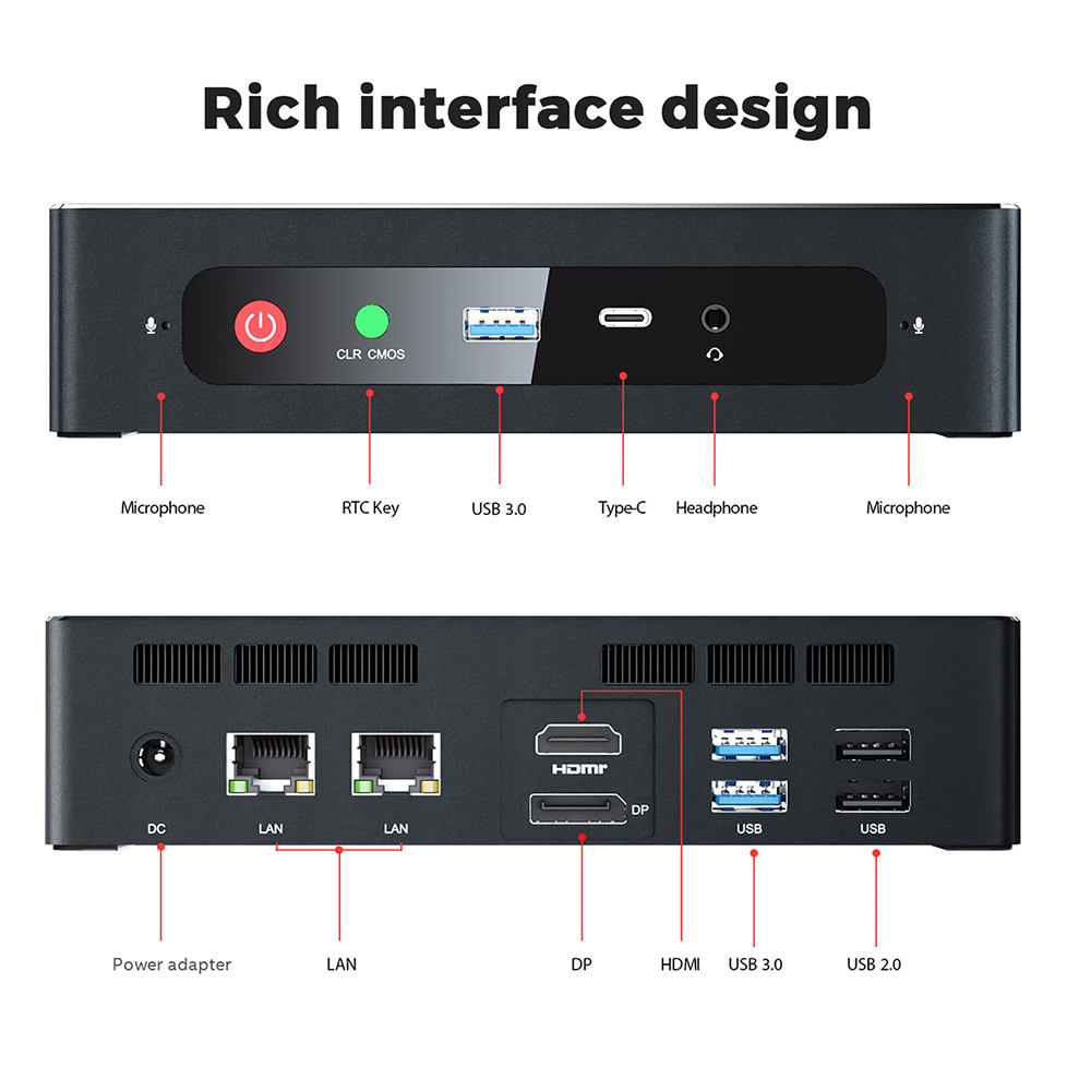 4K Gaming Mini PC with AMD Ryzen9 4900H, 32GB RAM & 500GB SSD