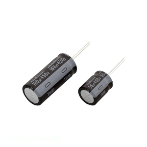 100ขั้ว uF 450V ตัวเก็บประจุ UTH2W101MND ผ่านรู - Product Image 1