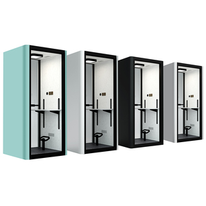 Cabina Acústica Modular <span class=keywords><strong>para</strong></span> Reuniones <span class=keywords><strong>de</strong></span> Oficina, Cabina Insonorizada Portátil con Ventana <span class=keywords><strong>de</strong></span> Vidrio <span class=keywords><strong>para</strong></span> un Espacio <span class=keywords><strong>de</strong></span> Trabajo Silencioso - Product Image 1