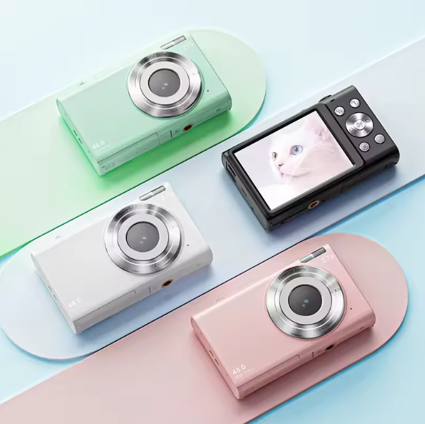 DC402 4k Digital Camera CMOS High Resolution Portable Shoot Camera for Kids Student Children LED Flash Light