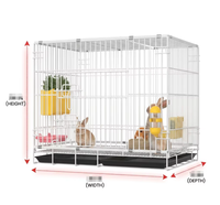 Cage à lapins pliable en fer de haute qualité, personnalisable, pour usage domestique, intérieur, petit et moyen format, pour lapins et voitures, vente en gros, usine OEM