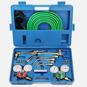 Kit d'outils de soudage oxy-acétylène avec torche, régulateur de pression et flexibles pour la découpe et la soudure - Product Image 1
