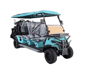 Carrito de Golf Eléctrico Todoterreno Blanco y Negro, 5-6 Asientos, 72V, 30-50 km/h, 90 km de Autonomía, Carrito Turístico, Certificado CE/DOT, 15-20 Grados - Product Image 2