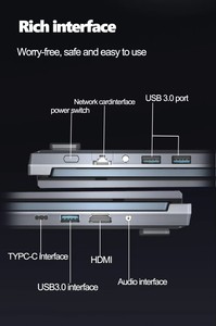 แล็ปท็อปสำนักงานจอคู่ขนาด 16 นิ้ว ใหม่เอี่ยม Intel Core I7-1360P โน้ตบุ๊ก 32GB 64GB 4TB SSD จอสัมผัสคู่ คีย์บอร์ดภาษาอังกฤษ - Product Image 4